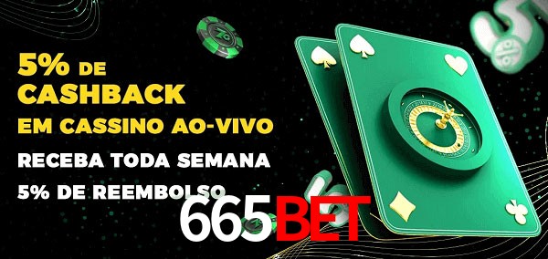 Promoções do cassino ao Vivo 665bet